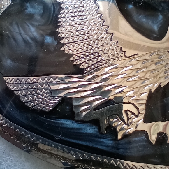 Flying Eagle Belt Buckle Silver/Blue/Black - Picture 3 of 5